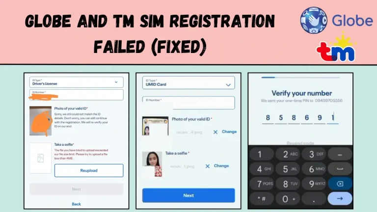 Globe SIM Card Registration Railed