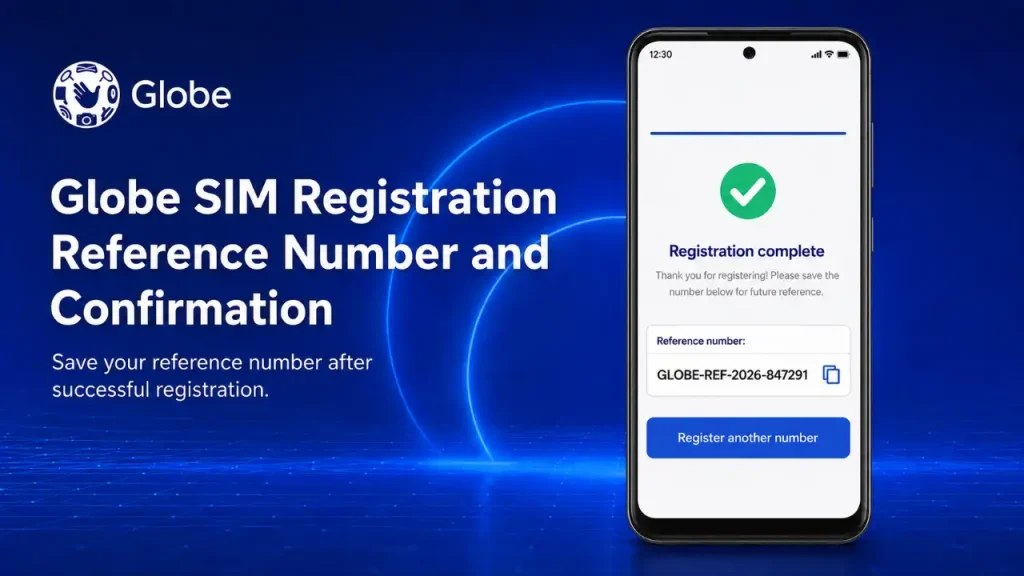 Globe SIM Registration Reference Number and Confirmation
