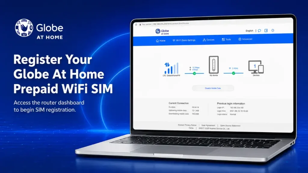 Register Globe Home Prepaid WiFi SIM